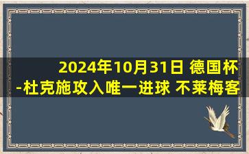 2024年10月31日 德国杯-杜克施攻入唯一进球 不莱梅客场1-0帕德博恩